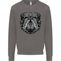 Turtle Mandala Art Tortoise Mens Sweatshirt Jumper Charcoal