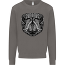 Turtle Mandala Art Tortoise Mens Sweatshirt Jumper Charcoal