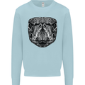 Turtle Mandala Art Tortoise Mens Sweatshirt Jumper Light Blue
