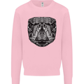 Turtle Mandala Art Tortoise Mens Sweatshirt Jumper Light Pink