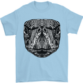 Turtle Mandala Art Tortoise Mens T-Shirt 100% Cotton Light Blue