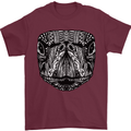 Turtle Mandala Art Tortoise Mens T-Shirt 100% Cotton Maroon