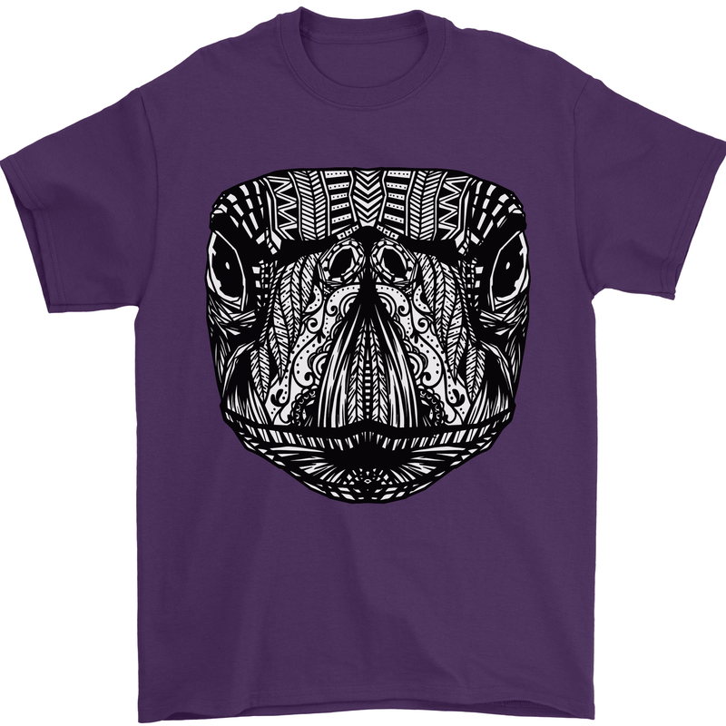 Turtle Mandala Art Tortoise Mens T-Shirt 100% Cotton Purple