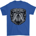 Turtle Mandala Art Tortoise Mens T-Shirt 100% Cotton Royal Blue