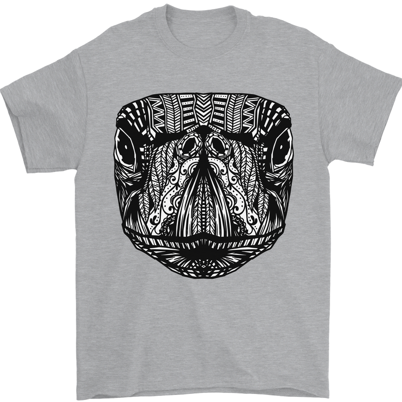 Turtle Mandala Art Tortoise Mens T-Shirt 100% Cotton Sports Grey