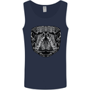 Turtle Mandala Art Tortoise Mens Vest Tank Top Navy Blue