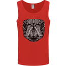 Turtle Mandala Art Tortoise Mens Vest Tank Top Red