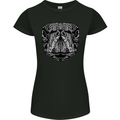 Turtle Mandala Art Tortoise Womens Petite Cut T-Shirt Black