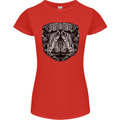 Turtle Mandala Art Tortoise Womens Petite Cut T-Shirt Red