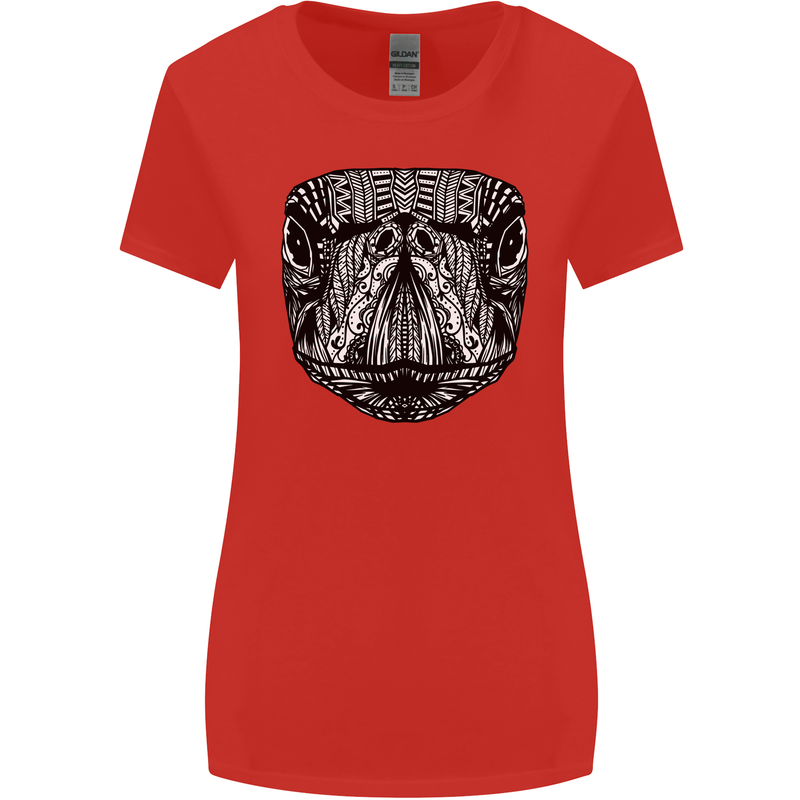 Turtle Mandala Art Tortoise Womens Wider Cut T-Shirt Red