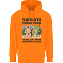 Turtloth Hiking Team Hiking Turtle Sloth Childrens Kids Hoodie Orange