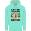 Turtloth Hiking Team Hiking Turtle Sloth Childrens Kids Hoodie Peppermint