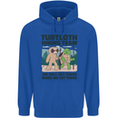 Turtloth Hiking Team Hiking Turtle Sloth Childrens Kids Hoodie Royal Blue