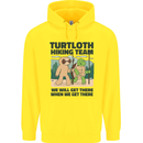 Turtloth Hiking Team Hiking Turtle Sloth Childrens Kids Hoodie Yellow