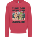 Turtloth Hiking Team Hiking Turtle Sloth Kids Sweatshirt Jumper Heliconia