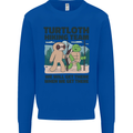 Turtloth Hiking Team Hiking Turtle Sloth Kids Sweatshirt Jumper Royal Blue