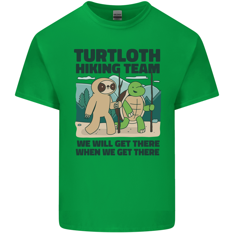 Turtloth Hiking Team Hiking Turtle Sloth Kids T-Shirt Childrens Irish Green
