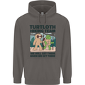 Turtloth Hiking Team Hiking Turtle Sloth Mens 80% Cotton Hoodie Charcoal