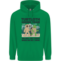 Turtloth Hiking Team Hiking Turtle Sloth Mens 80% Cotton Hoodie Irish Green