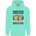Turtloth Hiking Team Hiking Turtle Sloth Mens 80% Cotton Hoodie Peppermint