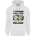 Turtloth Hiking Team Hiking Turtle Sloth Mens 80% Cotton Hoodie White