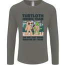 Turtloth Hiking Team Hiking Turtle Sloth Mens Long Sleeve T-Shirt Charcoal