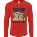 Turtloth Hiking Team Hiking Turtle Sloth Mens Long Sleeve T-Shirt Red
