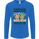 Turtloth Hiking Team Hiking Turtle Sloth Mens Long Sleeve T-Shirt Royal Blue