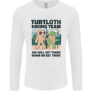 Turtloth Hiking Team Hiking Turtle Sloth Mens Long Sleeve T-Shirt White