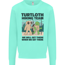 Turtloth Hiking Team Hiking Turtle Sloth Mens Sweatshirt Jumper Peppermint