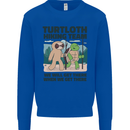 Turtloth Hiking Team Hiking Turtle Sloth Mens Sweatshirt Jumper Royal Blue