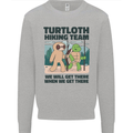 Turtloth Hiking Team Hiking Turtle Sloth Mens Sweatshirt Jumper Sports Grey