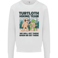 Turtloth Hiking Team Hiking Turtle Sloth Mens Sweatshirt Jumper White