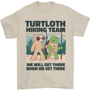 Turtloth Hiking Team Hiking Turtle Sloth Mens T-Shirt 100% Cotton Sand