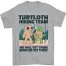 Turtloth Hiking Team Hiking Turtle Sloth Mens T-Shirt 100% Cotton Sports Grey