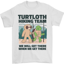 Turtloth Hiking Team Hiking Turtle Sloth Mens T-Shirt 100% Cotton White