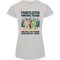 Turtloth Hiking Team Hiking Turtle Sloth Womens Petite Cut T-Shirt Sports Grey