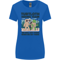Turtloth Hiking Team Hiking Turtle Sloth Womens Wider Cut T-Shirt Royal Blue