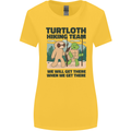 Turtloth Hiking Team Hiking Turtle Sloth Womens Wider Cut T-Shirt Yellow