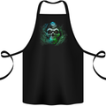 Twinkle Eyes Evil Skull Cotton Apron 100% Organic Black
