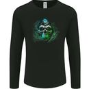Twinkle Eyes Evil Skull Mens Long Sleeve T-Shirt Black