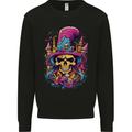 Twisted Skull LSD Fantasy Magic Mushrooms Mens Sweatshirt Jumper Black