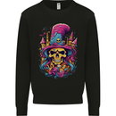 Twisted Skull LSD Fantasy Magic Mushrooms Mens Sweatshirt Jumper Black