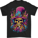 Twisted Skull LSD Fantasy Magic Mushrooms Mens T-Shirt 100% Cotton BLACK