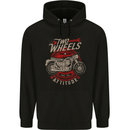 Two Wheels Attitude Biker Motorcycle Motorbike Childrens Kids Hoodie Black