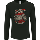 Two Wheels Attitude Biker Motorcycle Motorbike Mens Long Sleeve T-Shirt Black
