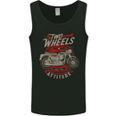 Two Wheels Attitude Biker Motorcycle Motorbike Mens Vest Tank Top Black