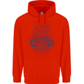 Two Wheels Attitude Motorcycle Biker Motorbike Childrens Kids Hoodie Bright Red
