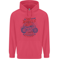 Two Wheels Attitude Motorcycle Biker Motorbike Childrens Kids Hoodie Heliconia