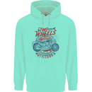 Two Wheels Attitude Motorcycle Biker Motorbike Childrens Kids Hoodie Peppermint